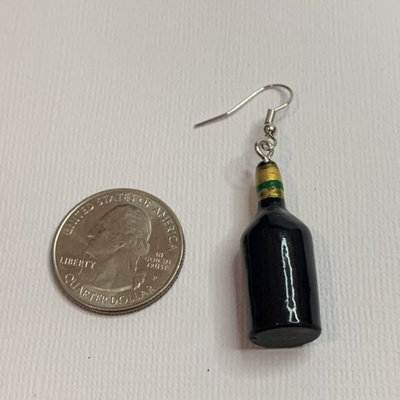 Wine Earring, Alcohol Earring, Drink Earring, Funny Food Earring, Gift Idea - Picture 5 of 8